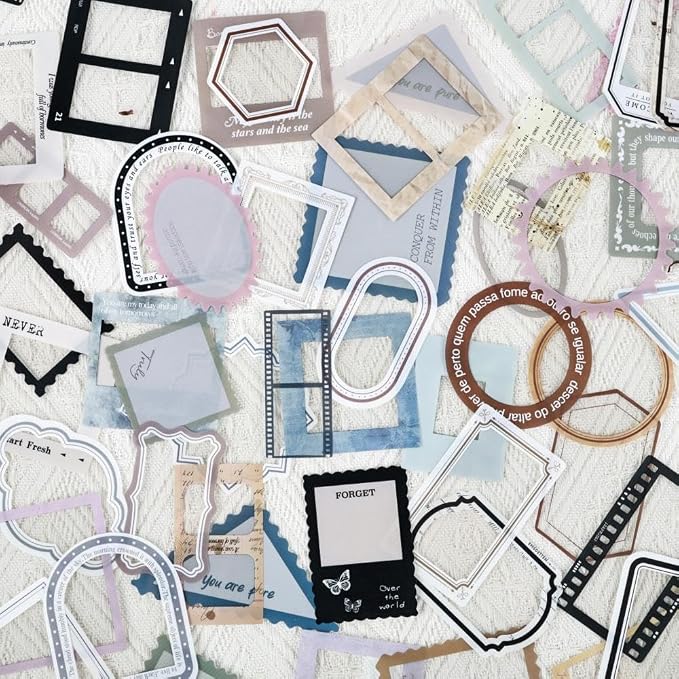 120Pcs PET Decorative Frames Stickers