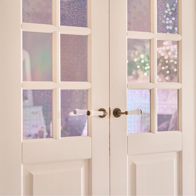 Nezyo 60 Sheet Holographic Laminate Sheet Clear Glitter A4 Size Vinyl Sticker