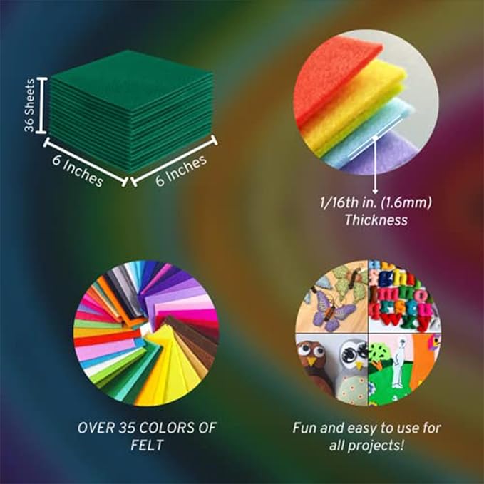 FabricLA Acrylic Felt Sheets for Crafts
