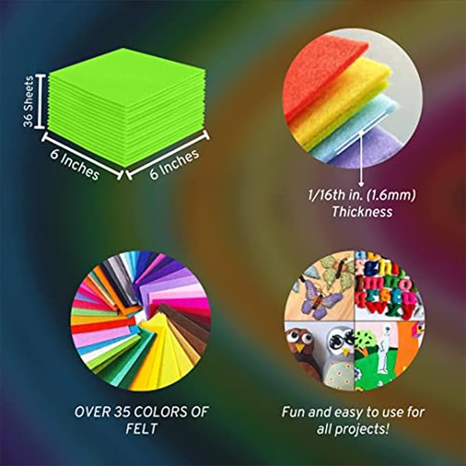 FabricLA Acrylic Felt Sheets for Crafts