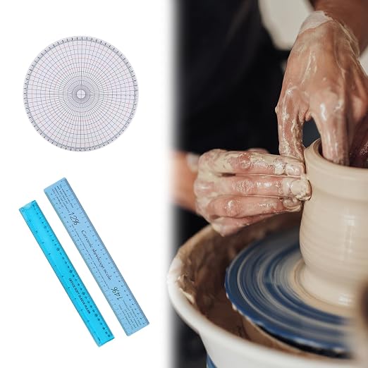 3pcs Ceramic Shrinkage Scale Ruler, Clay Sculpture Measuring Rulers Calipers