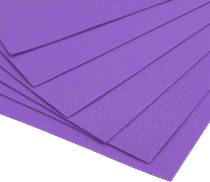 uxcell Dark Purple EVA Foam Sheets, 11.8x7.9 in 2mm Thick Handicraft Foam Paper