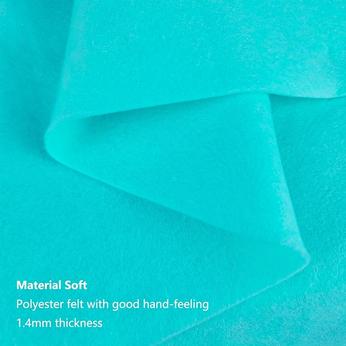 Jtnohx Craft Felt, 1 Square Yard Felt Fabric, 1.4mm Thickness Soft Flexible