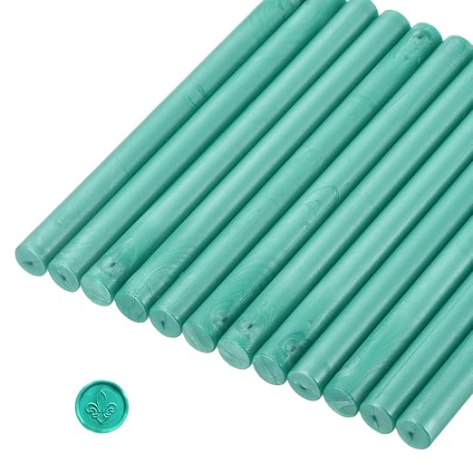 MECCANIXITY 12 Pcs Cyan Cylinder Sealing Wax Stick Glue Gun Wax Seal Rod Craft