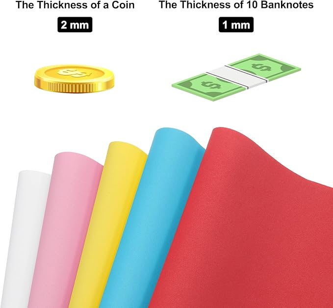 MECCANIXITY EVA Foam Sheets Pink 35.4 Inch x 19.7 Inch 2mm Thick Crafts Foam