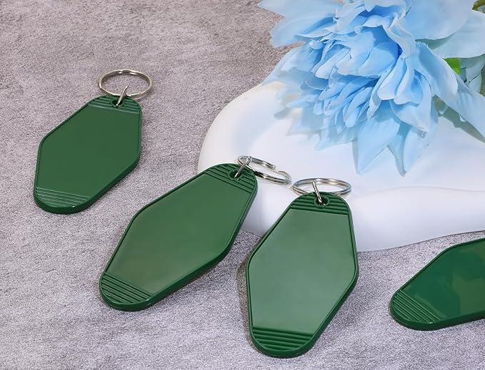 8PCS Motel Keychain Blank Hotel Key Tags Holder