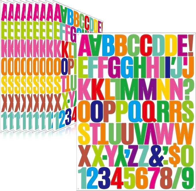 Letter Stickers, Mailbox Numbers, 1.5 Inch Waterproof Vinyl Alphabet | 1 1/2