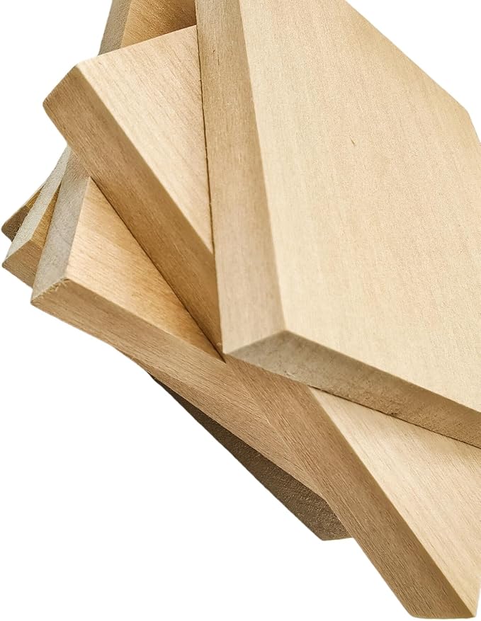 5PCS Unfinished Basswood Blocks