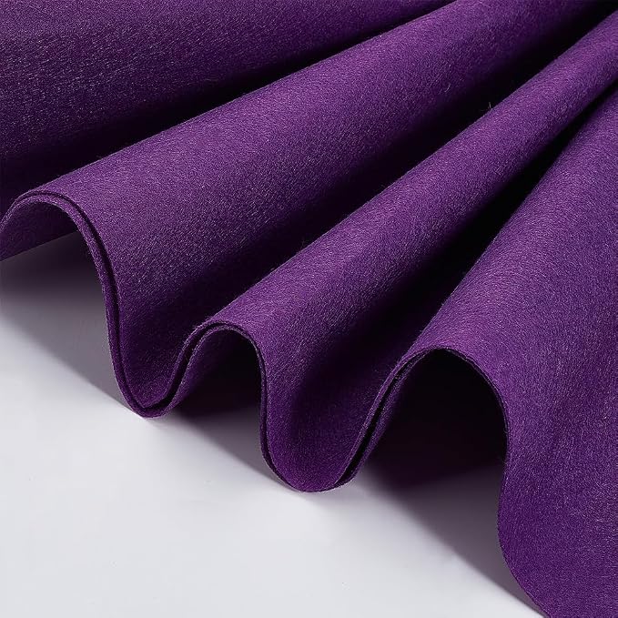 BENECREAT 10FT 15.74 Inch Wide Dark Orchid Felt Roll, 1mm Thick Fabric Sheets