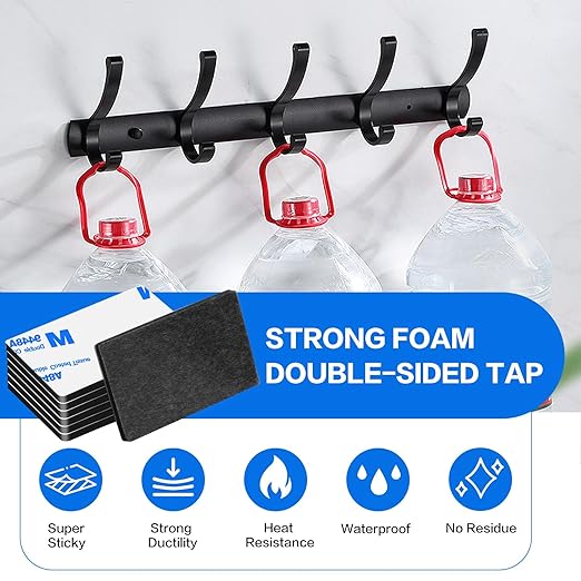 Double Sided Adhesive Pads, Heavy Duty Mounting Tape, Super-Sticky Black Strong