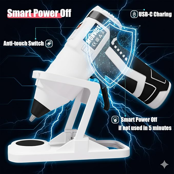 MONVICT Cordless Digital Display Hot Glue Gun