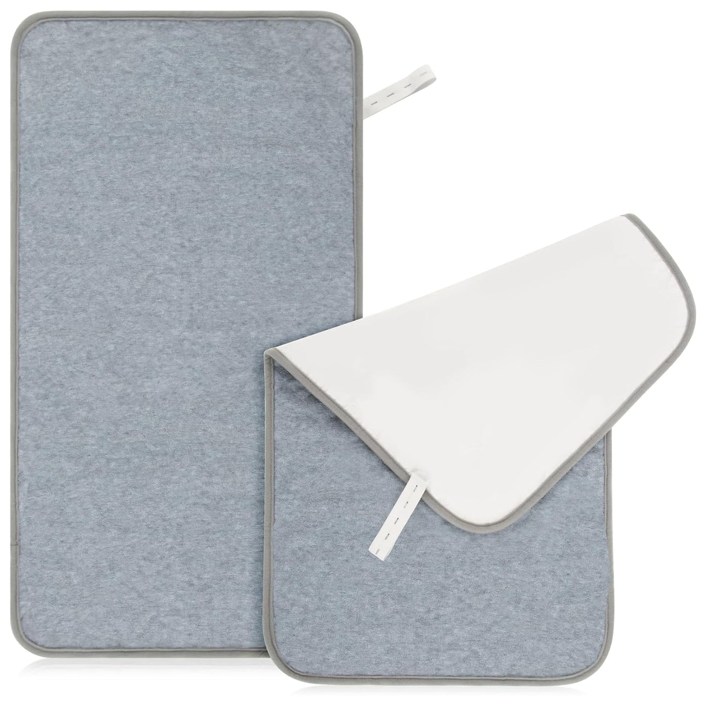 Diaper Changing Pad Liner - 2 Packs 14.5"×26.5" Travel Waterproof Changing Mat Washable,Reusable Washable Liners for Dogs,Diaper Changing Pad for Adults,Table Pad Rectangle Grey