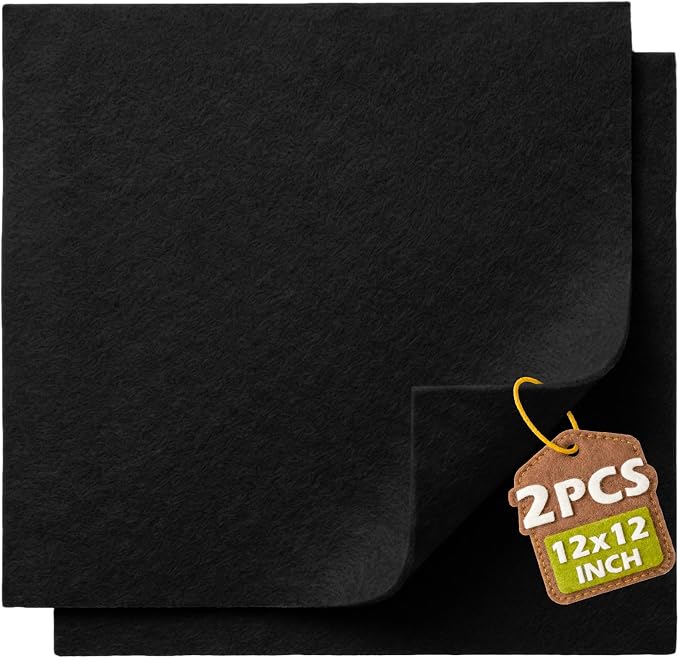 Black Soft Felt Sheets for Crafts, 1.6mm Thick, Handmade Crafts, DIY Projects
