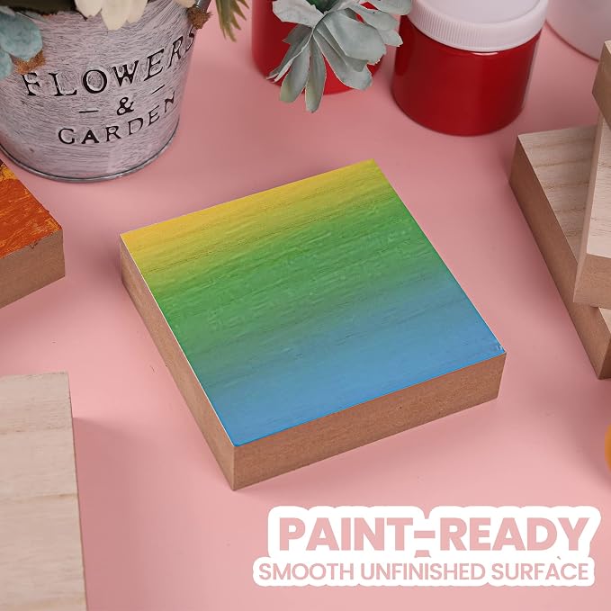 - 4” x 4” Wooden Blocks for Crafts