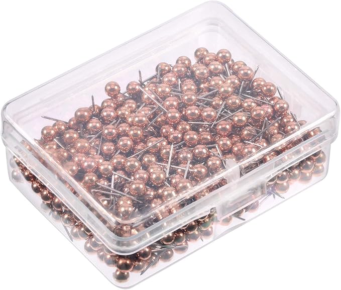 WILLBOND 500 Pack Map Push Pins Map Tacks Small Round Head Push Pins Thumb Tacks