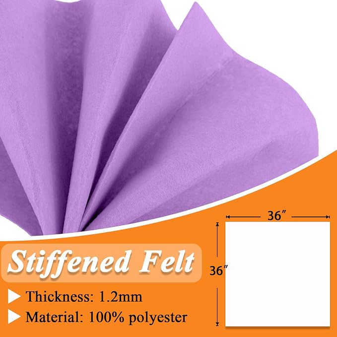IONTACH 36" X 36" Stiff Felt Fabric 1.2mm Thick | Felt Sheet