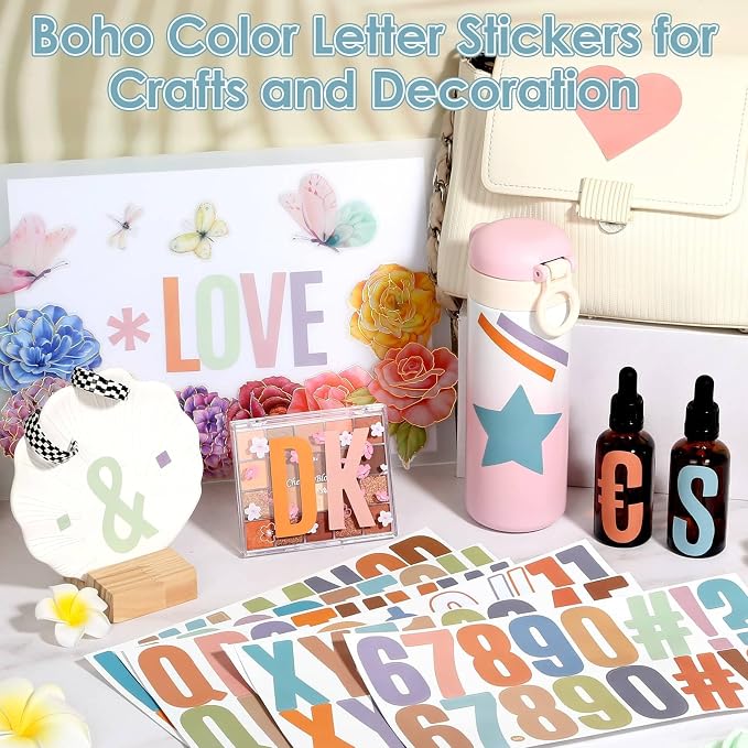 600 Pcs 36 Sheets Large Letter Stickers 2.5 Inch Self-Adhesive Letter Set