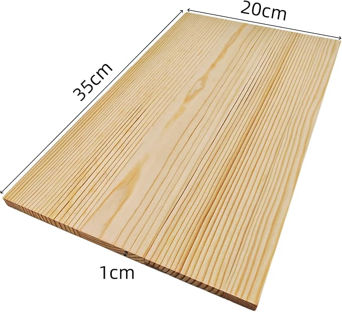 2PCS Rectangle Wood Boards Unfinished Wood Blocks