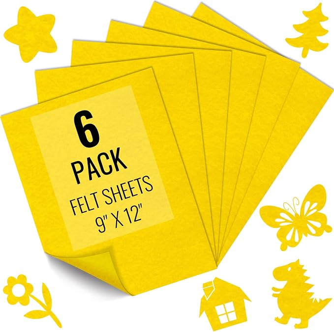 IONTACH 9" X 12" Soft Felt Sheets 1.6mm Thick | Felt Fabric