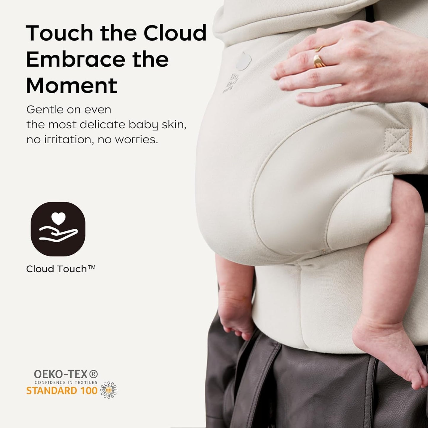 Bc Babycare CocoonGo Baby Carrier – CloudTouch Soft & Ergonomic Baby Carrier for 7–44 lbs | Easy to Wear, Adjustable Fit, Travel-Ready, Machine Washable (Olive Grove)