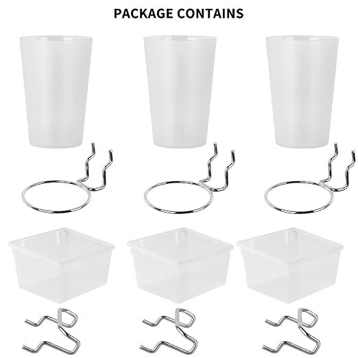 Kuhome 6 Sets Pegboard Bins and Cups
