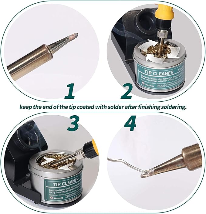 YIHUA 939D+ Digital Soldering Station, 75 Watt Equivalent with Temperature Control, °C/°F Display. ESD safe for Electronics. Aluminum Panel (Resists Burn). Solder Tips, Lead-free Solder & Extras