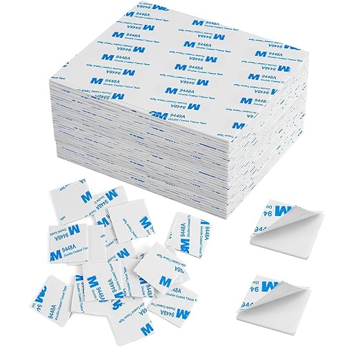 300Pcs Double Sided Foam Tape, Square Super-Sticky Double Sided Adhesive Pads