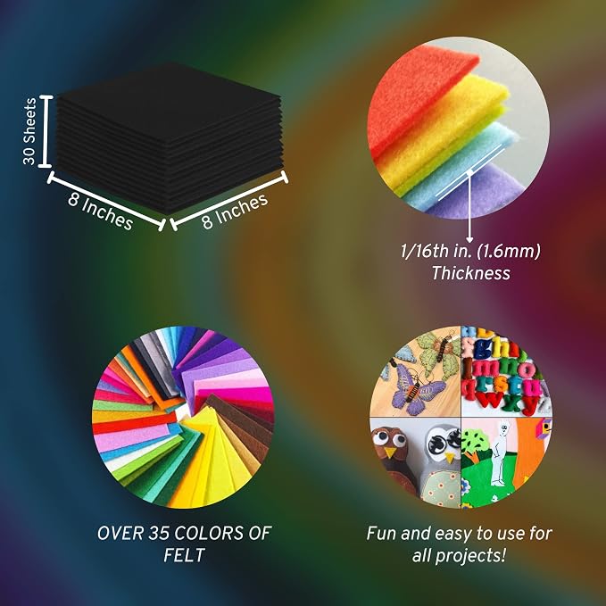 FabricLA Acrylic Felt Sheets for Crafts