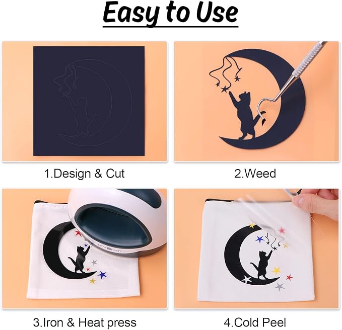 HTVRONT HTV Vinyl Rolls Heat Transfer Vinyl