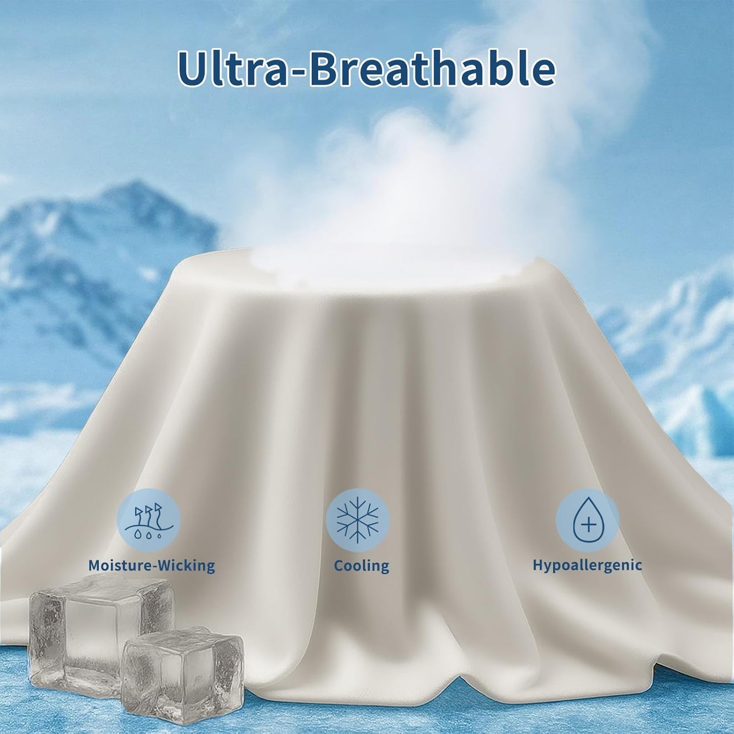 Cooling Pillow Cases Standard Size Set of 2,Ice Cool Silky Pillow Covers for Hot Sleepers & Night Sweats, Reduces Wrinkles & Frizz Softer Like Silk Pillow Cases,Champagne,Christmas Stocking Stuffers