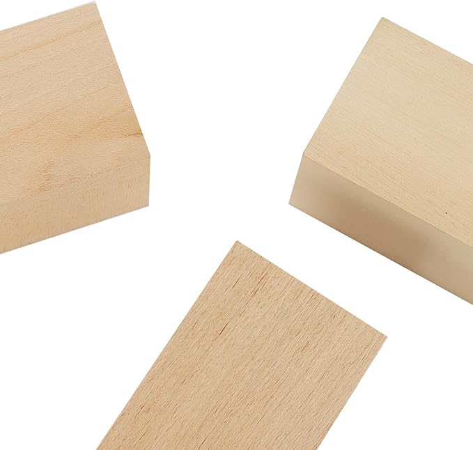 12 PCS 6x2x2 Inch Basswood Carving Blocks, Basswood Square Wood Blocks
