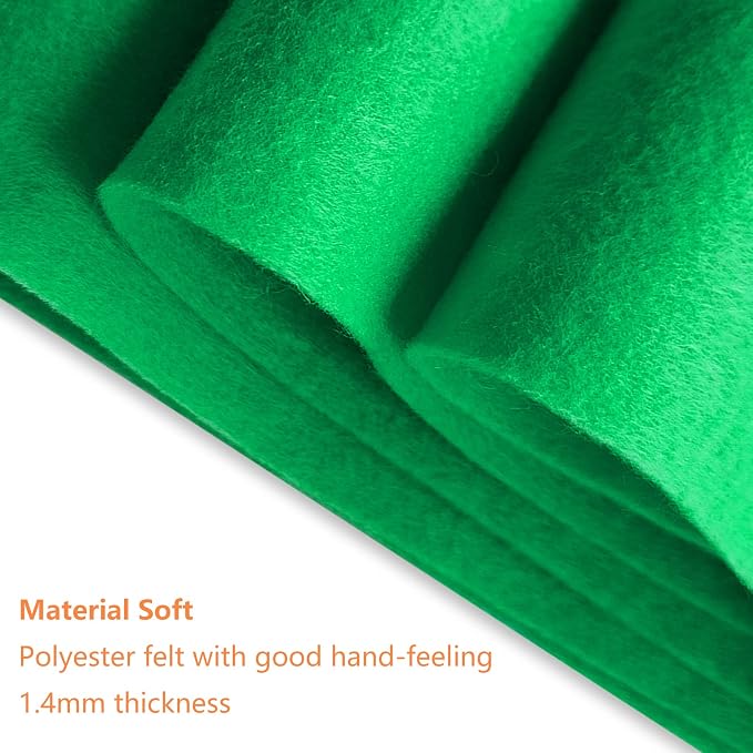 Jtnohx Color Felt, 1 Square Yard Felt Fabric, 1.4mm Thickness Flexible Craft