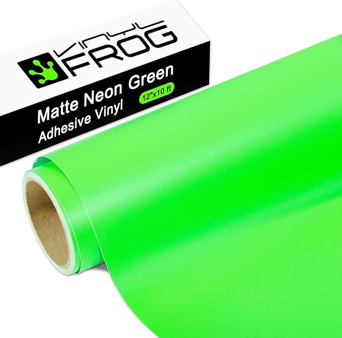 VINYL FROG Neon Green Matte Vinyl Roll 12" x10ft