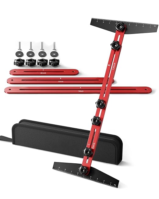 AXIUM Stair Tread Template Tool Adjustable 10.5" to 60.5" Stair Gauge Jig |