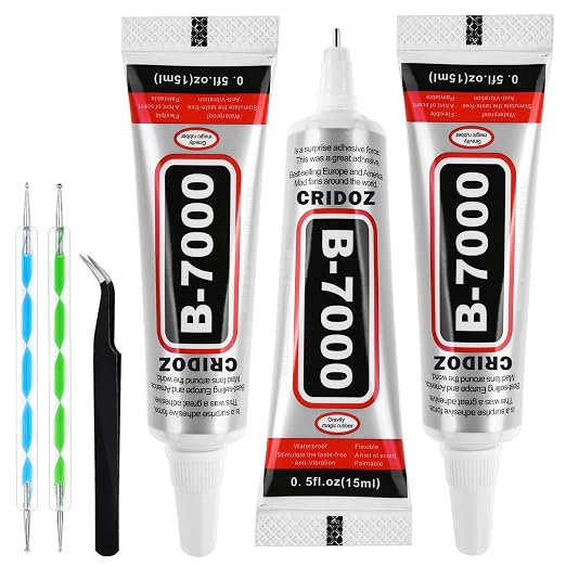 B7000 Rhinestone Glue for Jewelry Making, Nail Art, Glass