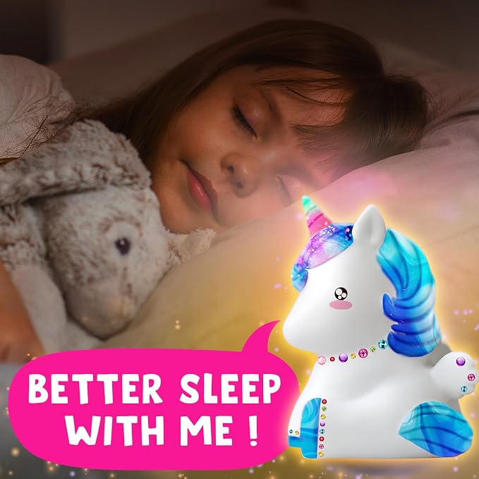 Goodyking Paint Your Own Unicorn Lamp Art Kit, DIY Night Light, Arts & Crafts