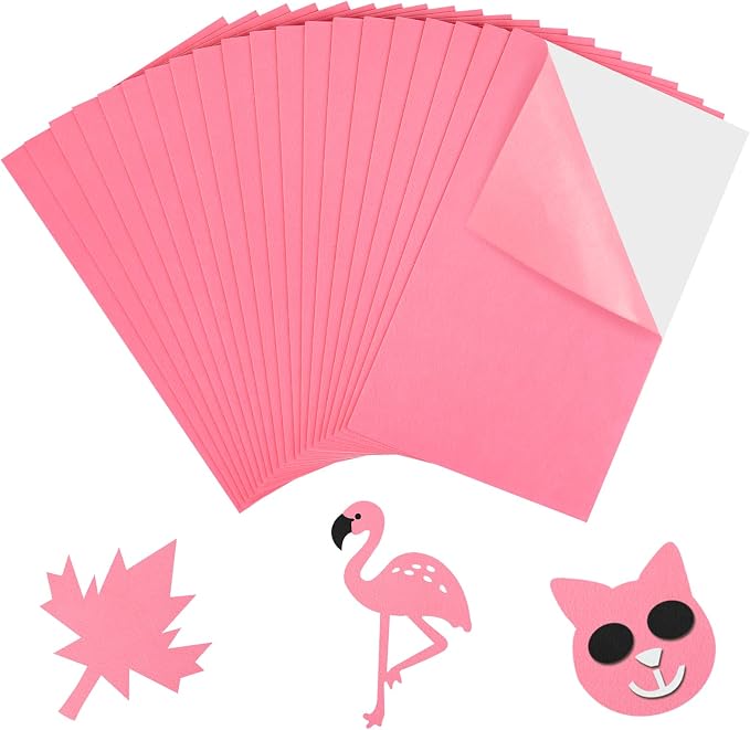 NACHLYNN 20Pcs Self Adhesive Felt Fabric Sheets 7"x11.5" /18x29cm Sticky Back