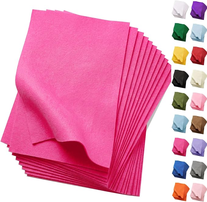 Soft Hot Pink Felt Fabric Sheets