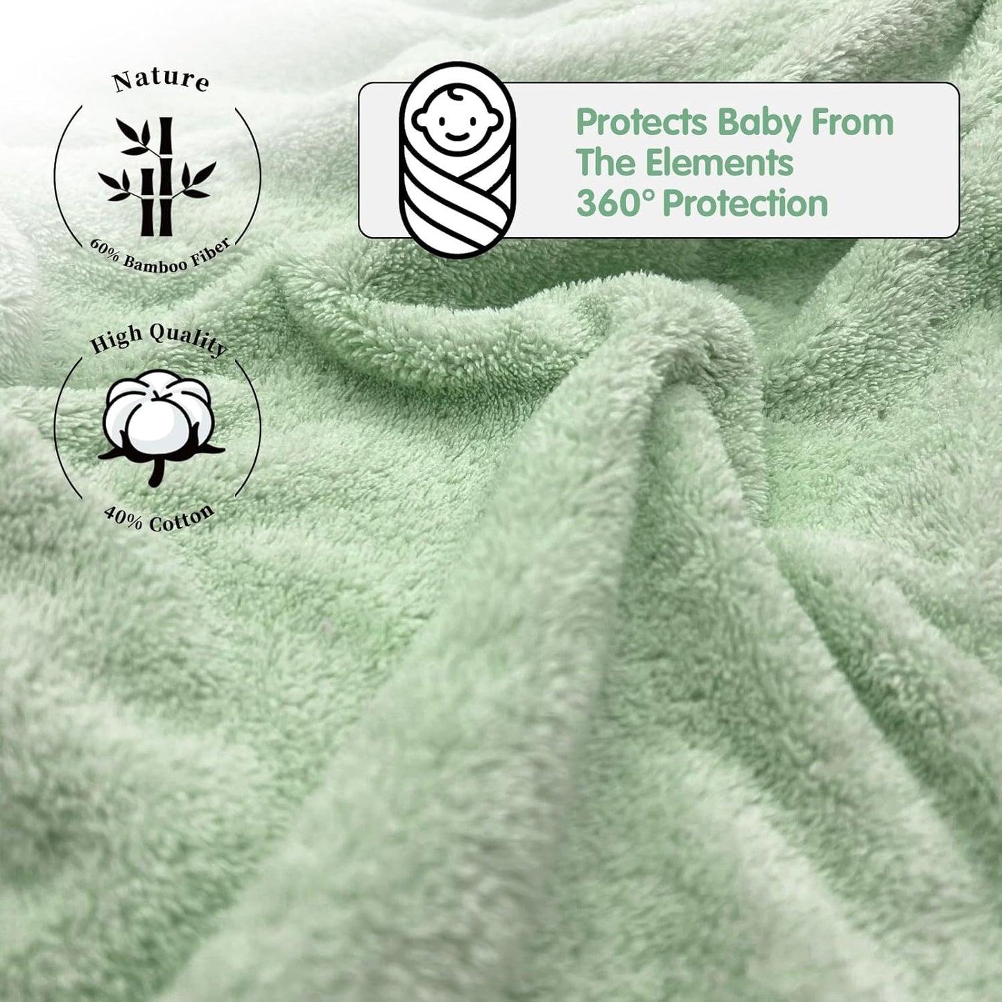 2 Pack Premium Soft Baby Bath Towels with Hood - Green Dinosaur + Brown Koala - Ultra Absorbent, Baby Stuff Shower for Boys and Girls