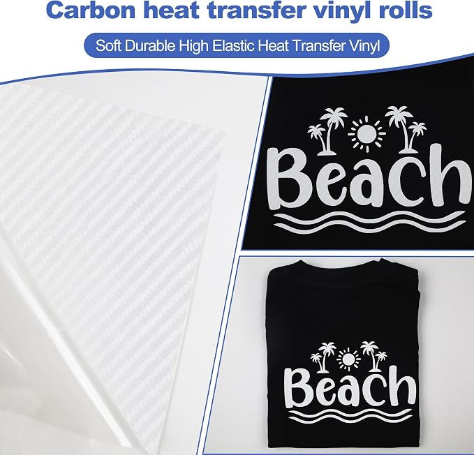 guangyintong Heat Transfer Vinyl Carbon White HTV Rolls, HTV Vinyl