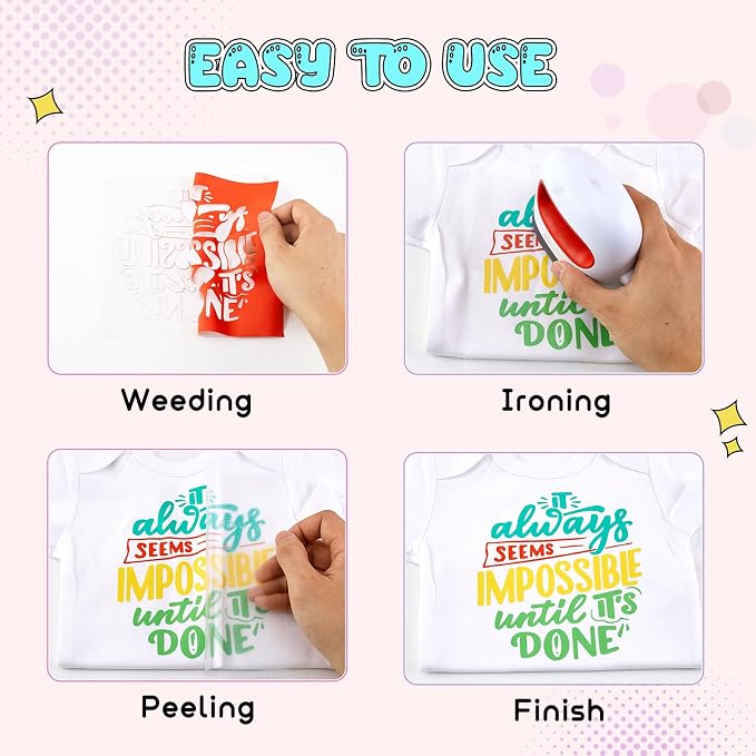 Tintnut Mandarin Red Heat Transfer Vinyl, easy cut & weed, stretch washable