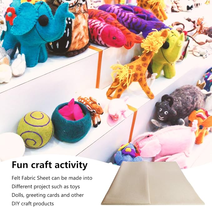 Jtnohx Color Felt for Crafts, 1 Square Yard Felt Fabric, Flexible Craft Felt