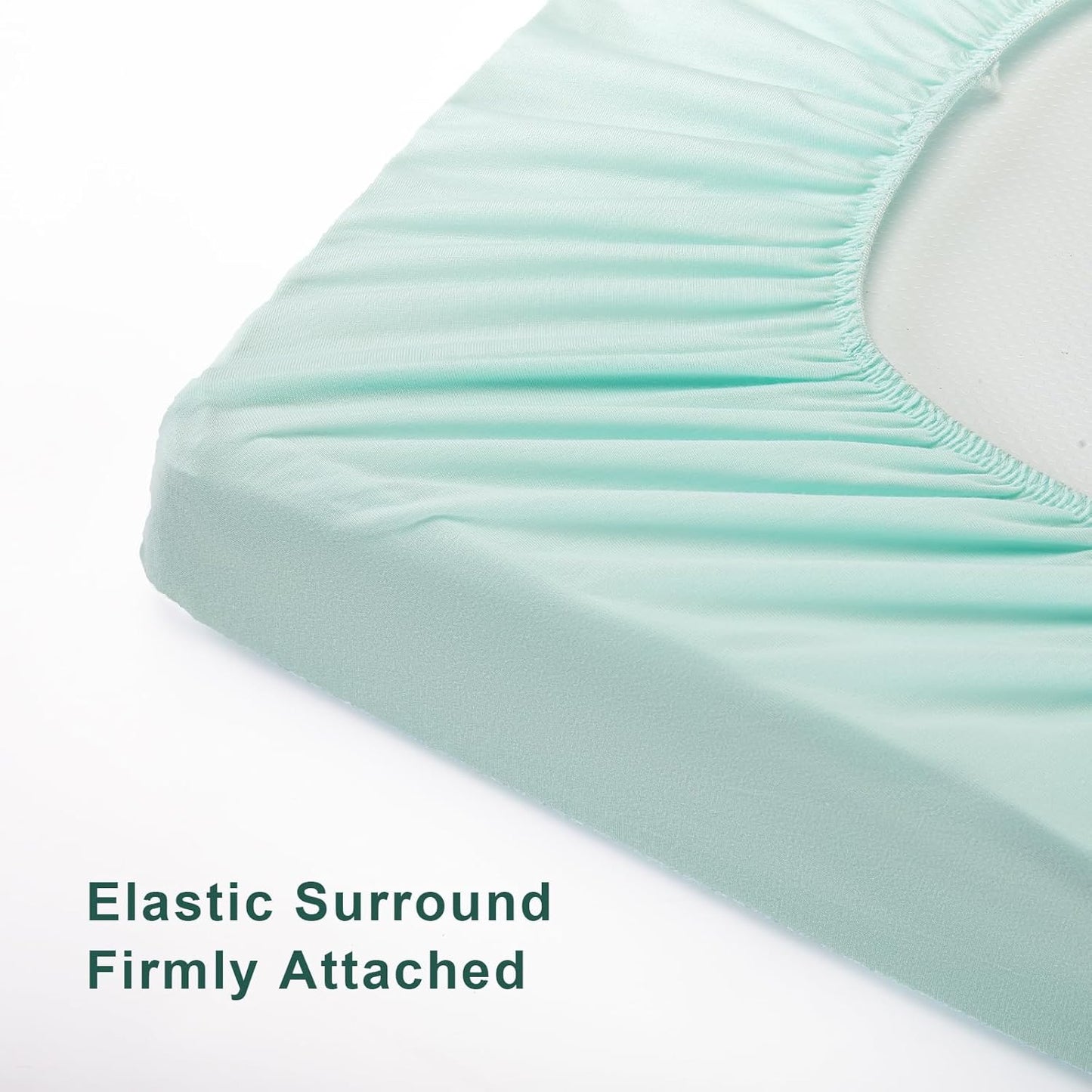 TILLYOU Changing Pad Cover Set in Soft Jersey Material - Fits 32"/34''x16 Contoured Pad for Babies, Lt Green & Lt Gray