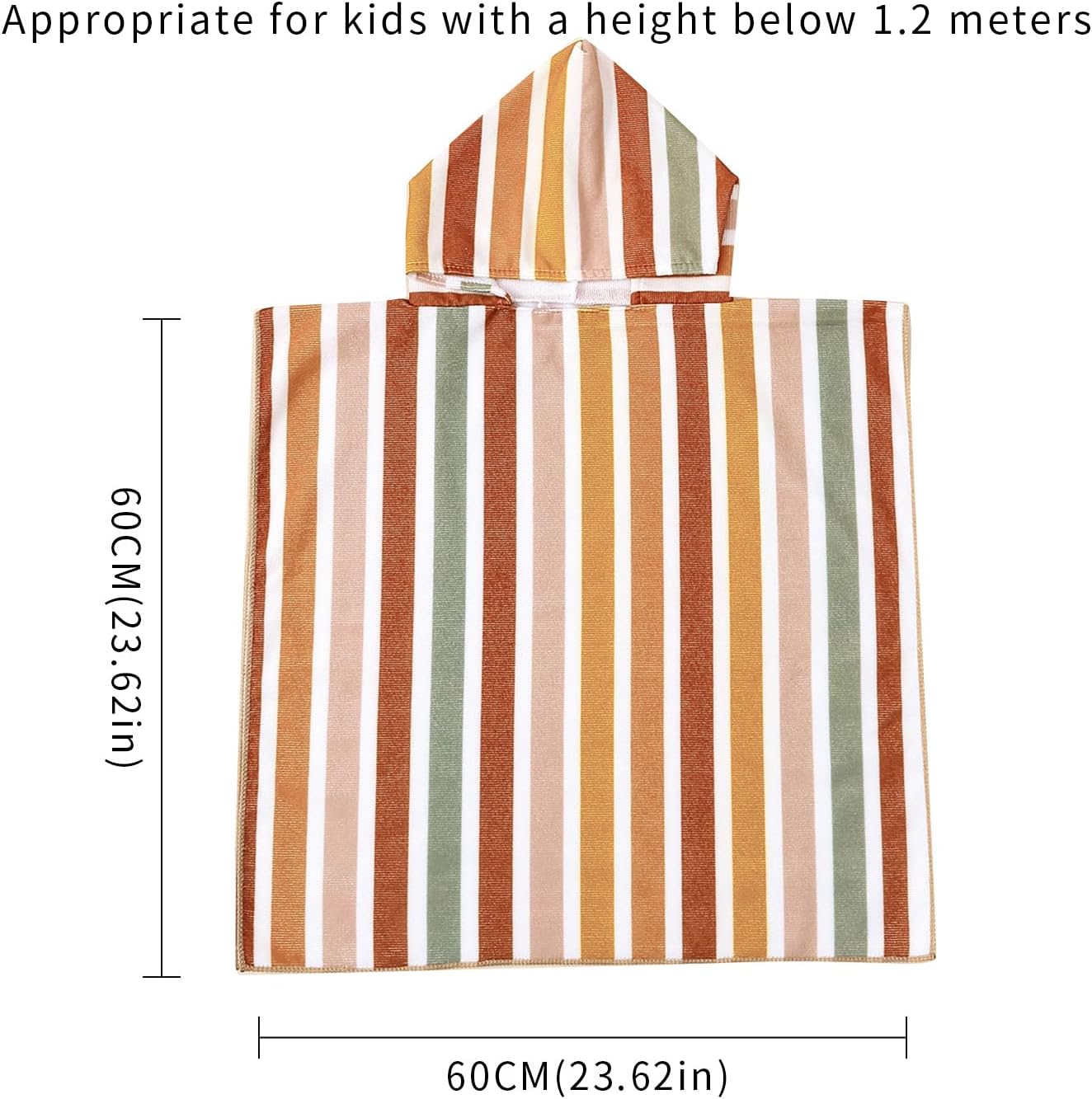 Toddler & Kids Hooded Bath & Beach Towel - Microfiber Wearable Poncho for Bathroom, Pool, Beach