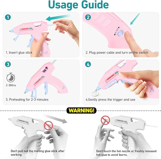 Cordless Hot Glue Gun, 20W Hot Glue Gun