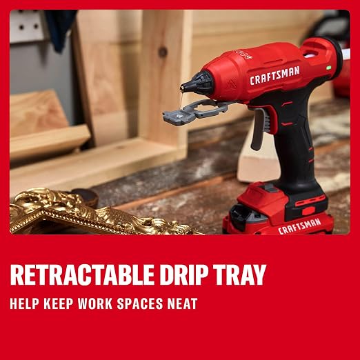 CRAFTSMAN V20 Hot Glue Gun Full Size, Cordless Glue Gun and Sticks Set