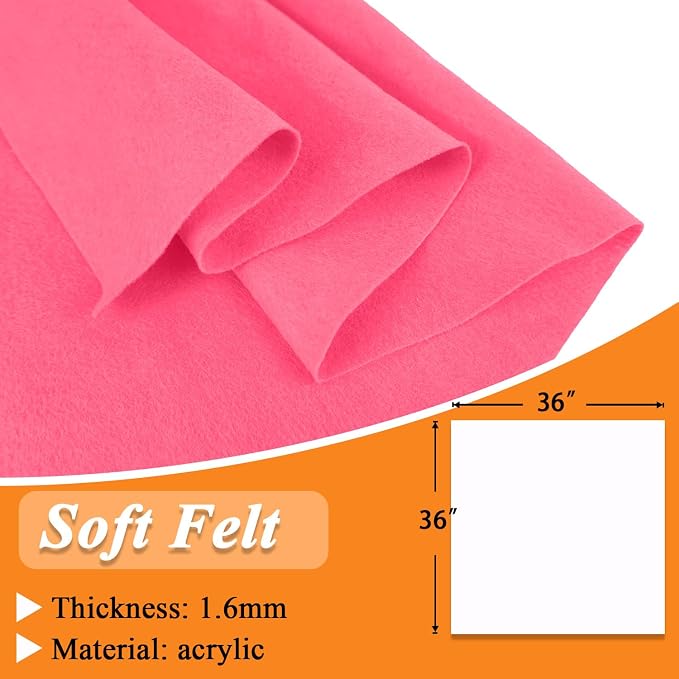 IONTACH 36" X 36" Soft Felt Fabric 1.6mm Thick | Felt Sheets