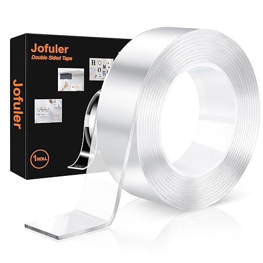 Double Sided Tape Heavy Duty, 1.18 in x 10 FT Clear Double Sided Mounting Tape