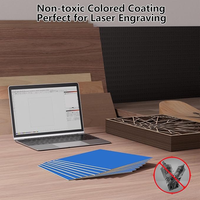 8 Pack Pre-Painted Colored Plywood Sheets, DIY Crafts, Models Making