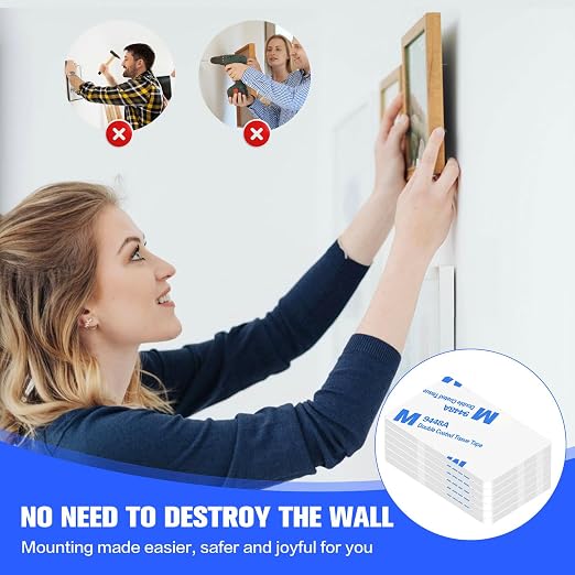 White Double Sided Adhesive Pads, Heavy Duty Mounting Tape, Super-Sticky Black